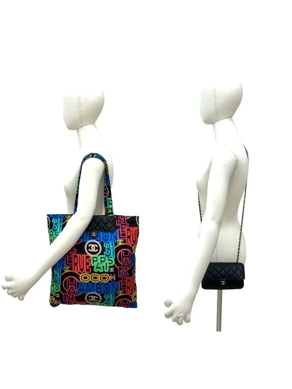 ★SOLD★ Chanel With Card Quilted Caviar Leather 2-Way Eco Tote Shoulder Bag - Picture 2 of 10